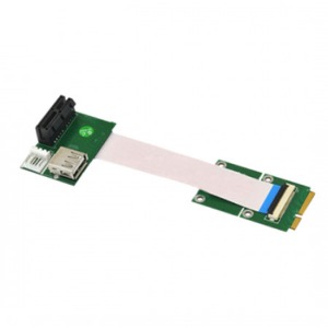 MINIPCI를 PCIE 1배속으로 변환 케이블 라이져 카드  / MINIPCIE-PCIE824