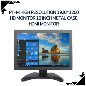 PT-M High resoluton 1920*1200 HD monitor 10 inch metal case HDMI monitor