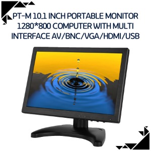 PT-M 10.1 inch portable monitor 1280*800 computer with multi interface AV/BNC/VGA/HDMI/USB