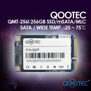 [QOOTEC] WIDE TEMP. -25 ~ 75도 큐텍 QMT-256I 256GB SSD/mSATA/MLC SATA 산업용SSD