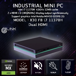 X30 F8 11세대 I7 11370H Dual HDMI 산업용 컴퓨터