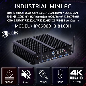 IPC6000 I3 8100H dual hdmi com6 8세대 i3 산업용 컴퓨터